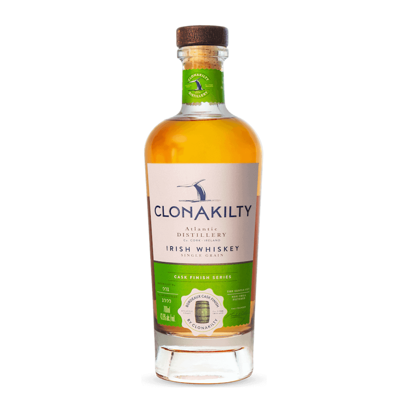 Clonakilty Single Grain Bordeaux Cask Irish Whiskey