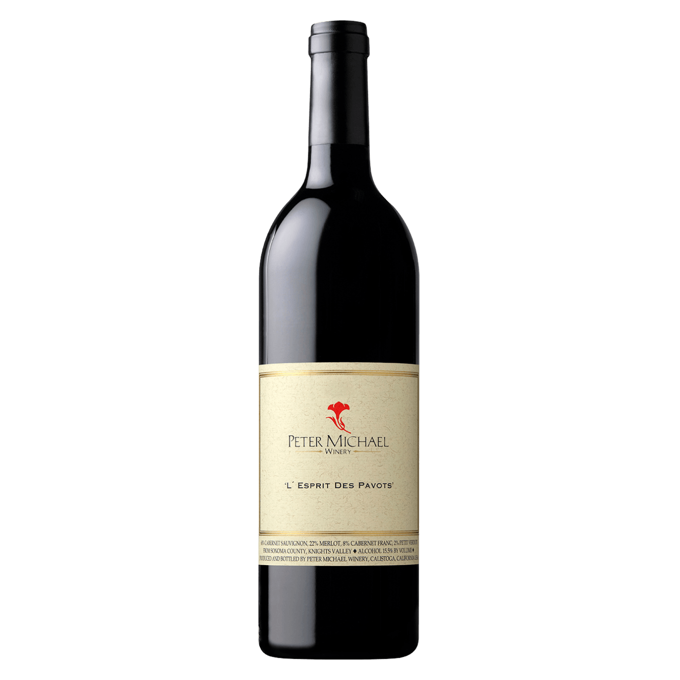 Peter Michael winery l'espirit des pavots 2016 napa sonoma red wine