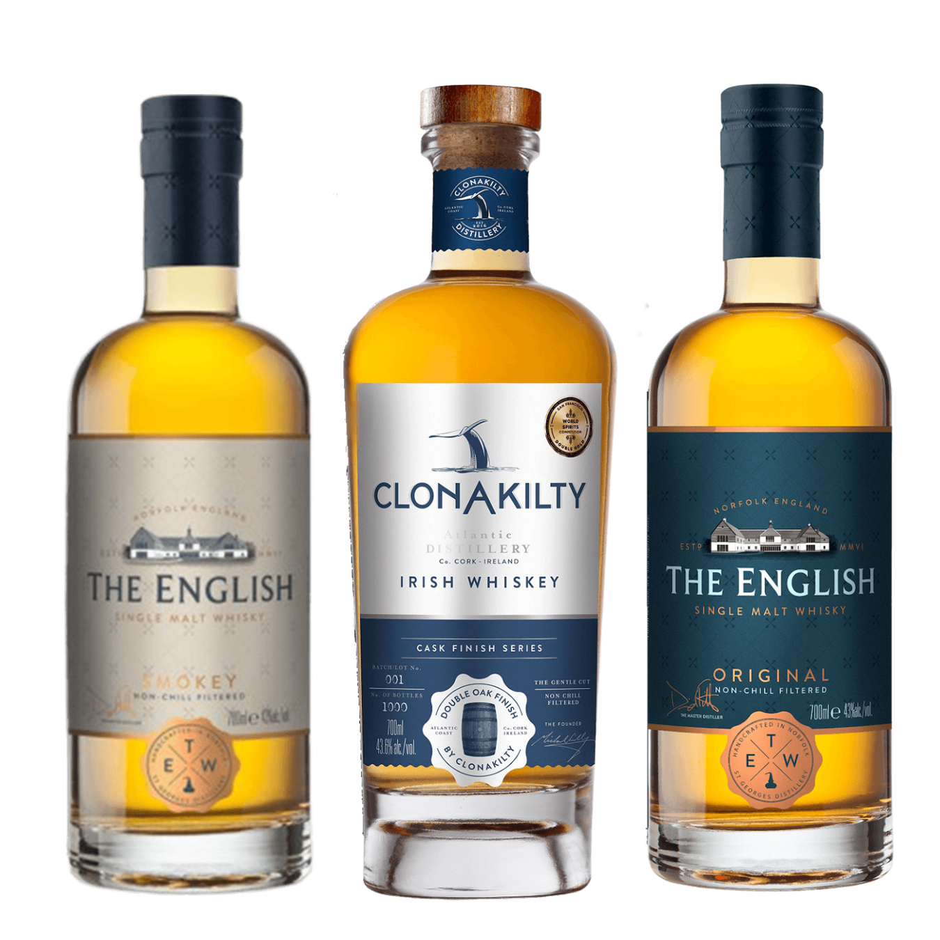 3 English & Irish Whiskys